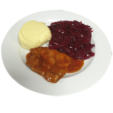 Procureurlap (v) Vleesjus rode bieten aardappelpuree